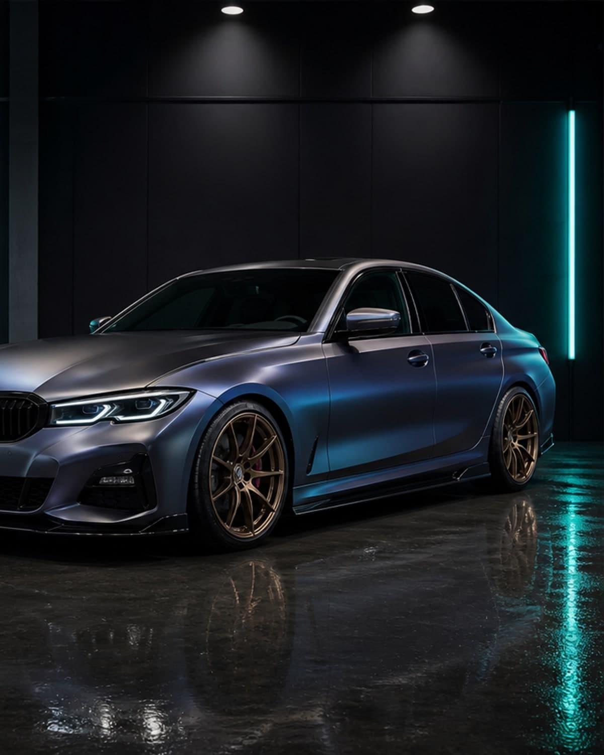 BMW before and after AI car wrap preview after